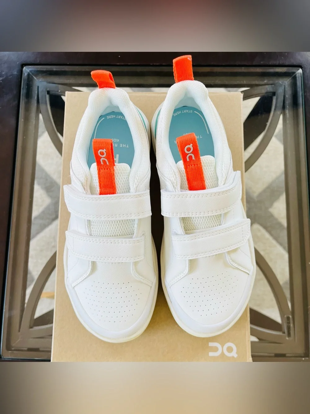 Sz 1K On THE ROGER Kids Unisex Sneakers White/Green 3KE10010840